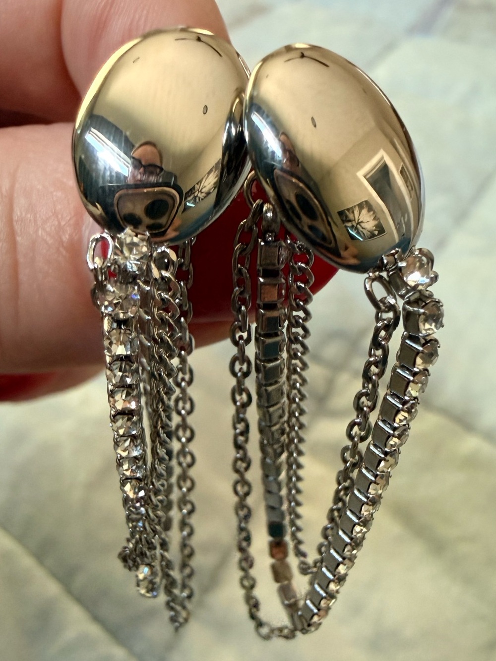 Silver-Tone Tassel Drop Earrings